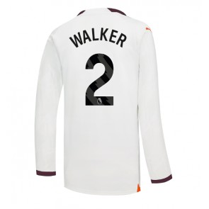 Manchester City Kyle Walker #2 Replica Away Stadium Shirt 2023-24 Long Sleeve